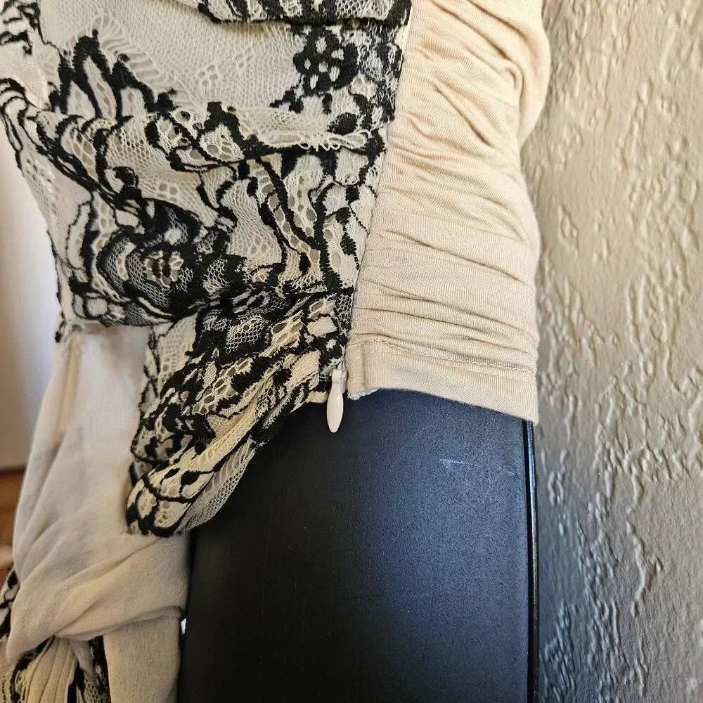 Anthropologie Dolan One-Shoulder Lace Top - Picture 6 of 11